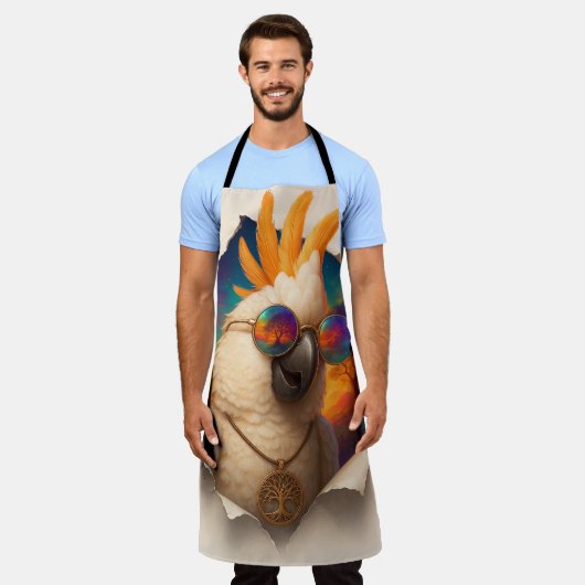 Tablier Perroquet jupe – Conception bohème joyeuse (Porté)