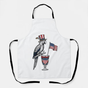 Tablier Perroquet Patriotique Cocktail Design Vectoriel Vi