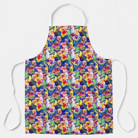 Tablier Perroquets d'aquarelle (Recto)
