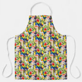 Tablier Perroquets Et Feuilles De Palmiers (Recto)