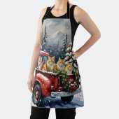 Tablier Persian Cat Christmas Red Truck Holiday (Insitu)