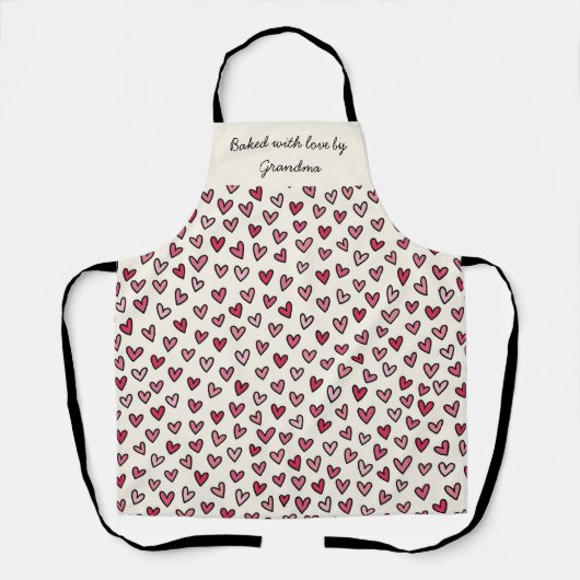 Tablier Personalised Apron - Baked with Love (Recto)