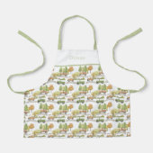 Tablier Personalised Cars Pattern Apron. (Recto)