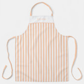 Tablier Personalised Peach Stripe Pattern Apron (Recto)