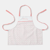 Tablier Personalised Pink Dot Shapes Apron. (Recto)