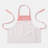Tablier Personalised Pink Dot Shapes Apron. (Recto)