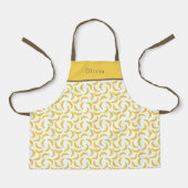 Tablier Personalised Yellow Banana Pattern Apron. (Recto)