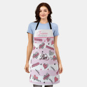 Tablier Personaliz Motif élégant de la Saint Valentin XOXO (Porté)