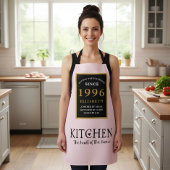 Tablier Personalized 30th Birthday Cook Chef Baker Pink