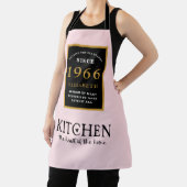 Tablier Personalized 60th Birthday Cook Chef Baker Pink (Insitu)