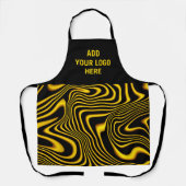 Tablier Personalized Black Yellow Gold Swirls Texture (Recto)