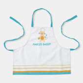 Tablier Personalized Chef Cat Baking Apron for Little Chef (Recto)
