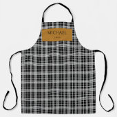 Tablier Personalized Chef Plaid Apron with Custom Name  (Recto)