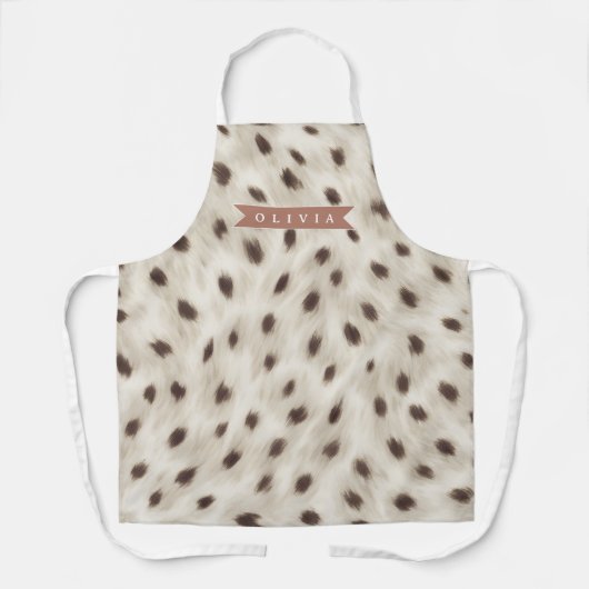 Tablier Personalized Chic Neutral Leopard Animal Print (Recto)