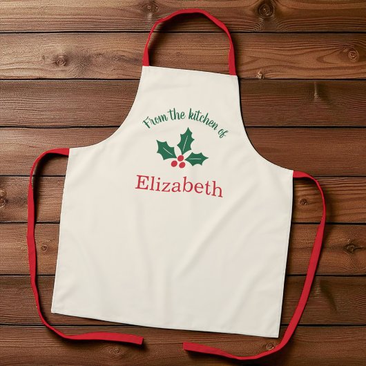 Tablier Personalized Christmas Apron From the Kitchen of