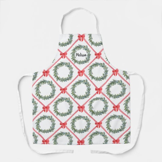 Tablier Personalized Christmas Ribbon Apron (Recto)
