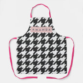 Tablier Personalized Classic Black and White Houndstooth  (Recto)