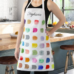 Tablier Personalized Colorful Pattern<br><div class="desc">This apron features a colorful watercolor abstract pattern.
It is easily customizable.
Original Watercolor © Michele Davies.</div>