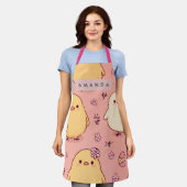 Tablier Personalized Cute Baby Chicks Pattern (Porté)