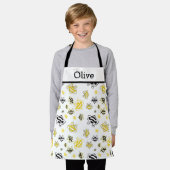 Tablier Personalized Cute Bees Pattern Apron – Honey Bee (Porté)