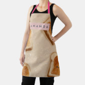 Tablier Personalized Cute Kawaii Toast Pattern (Insitu)