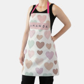 Tablier Personalized Cute Minimal Heart Pastel (Insitu)