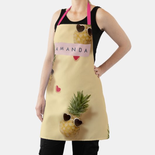 Tablier Personalized Cute Pineapple Pattern Apron (Insitu)