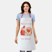Tablier Personalized Cute Strawberry Jam Mothers Day Gift (Porté)