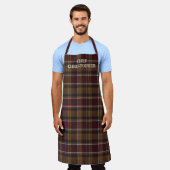 Tablier Personalized Dark Plaid Chef Apron (Porté)