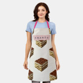 Tablier Personalized Delicious Tiramisu Dessert Pattern (Porté)