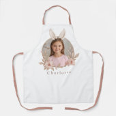 Tablier Personalized Easter Bunny Photo Apron for Kids (Recto)