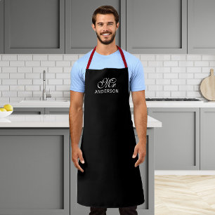 Tablier Personalized Editable Colors Elegant Script Mr
