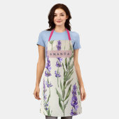 Tablier Personalized Elegant Watercolor Lavender  (Porté)