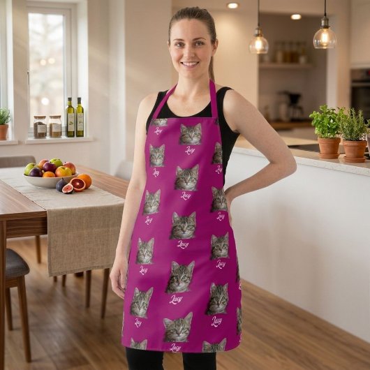Tablier Personalized Face and Name Apron, Custom Photo