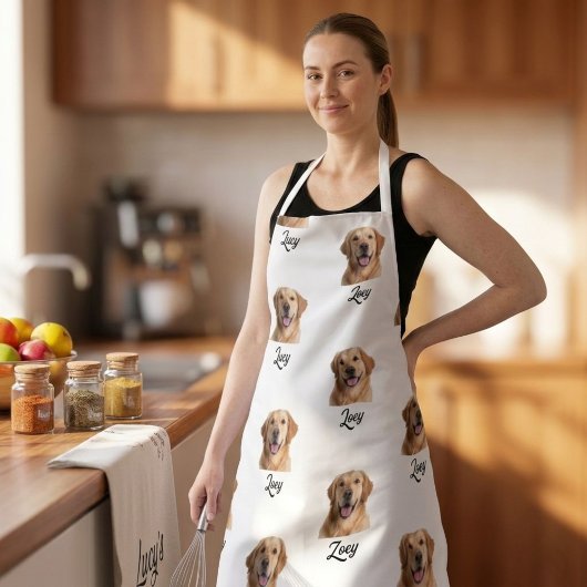 Tablier Personalized Face and Name Apron, Custom Photo