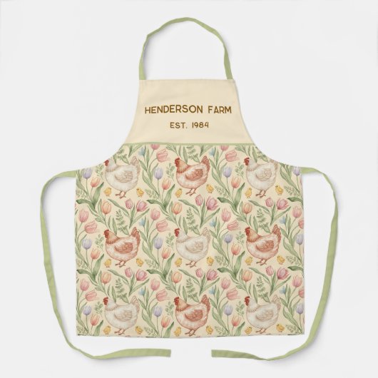 Tablier Personalized Farmhouse Hen Apron (Recto)