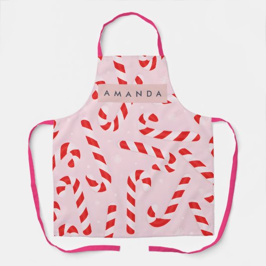 Tablier Personalized Festive Candy Canes (Recto)