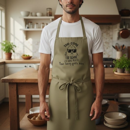 Tablier Personalized Funny Apron Too Cool for School