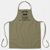 Tablier Personalized Funny Apron Too Cool for School (Recto)