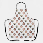 Tablier Personalized Funny Baby Kids Family Face 3 Photos (Recto)