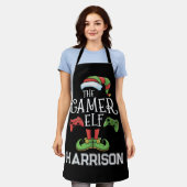 Tablier Personalized Gamer Elf Christmas Video Gaming  (Porté)