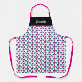 Tablier Personalized Gemstone Heart Butterfly Pattern Apro (Recto)