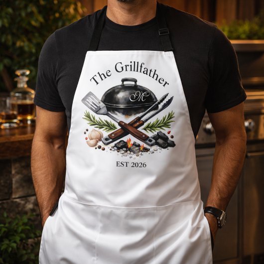 Tablier Personalized Grillfather Monogram
