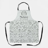 Tablier Personalized Hand Drawn Kitchen Cooking Utensils (Recto)