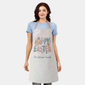Tablier Personalized Happy Easter Family Apron (Porté)