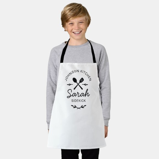 Tablier Personalized Holiday Baking Apron Matching set Duo (Porté)