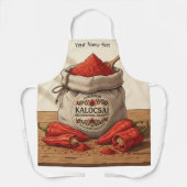 Tablier Personalized Hungarian Kalocsai Paprika Apron  (Recto)