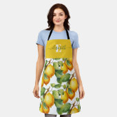 Tablier Personalized Italian Yellow Lemons Cooking  (Porté)