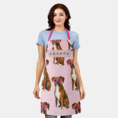 Tablier Personalized Kawaii Trendy Boxer Dog  (Porté)