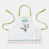 Tablier Personalized Kids Pancake Chef Apron With Stars (Recto)